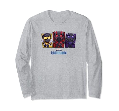 T-shirt Marvel Ant-Man and the Wasp Quantumania à manches longues pour homme en coton noir
