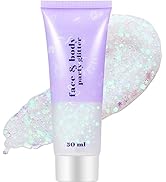 Go Ho Clear White Body Glitter Gel,Singer Concerts Face Glitter Makeup,Mermaid Glitter Face Paint...