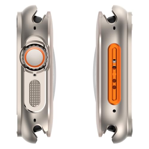 Image of 2 in 1 Metal Rugged Case Compatible with Apple Watch Ultra 3 2 /Ultra 49mm Shockproof Protect Bumper case with Back Cover Full Protection (Titanium,49mm)