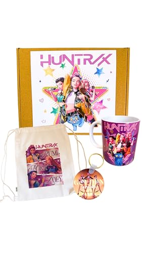 Genérico Pack regalo Huntrix Demon Hunters – Taza + Mochila + Llavero NFC –...
