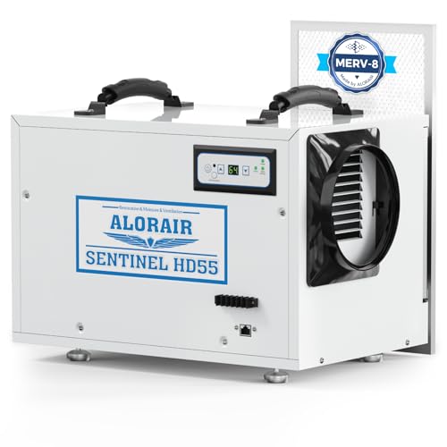 ALORAIR 120 Pints Commercial Dehumidifier for Crawl Spaces Basements with Drain Hose Compact Dehumidifiers for Home and Industry Water Damage Auto Defrost 5 Year Quality Coverage