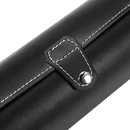 GOTOTOP Cuir PU Rouleau Voyage Montre Boîte Titulaire Organisateur Bracelet Mallette De Rangement 3 Grille Cylindre Porte-Rouleau Montre-Bracelet Bijoux Stockage Vitrine pour Hommes – vue 9