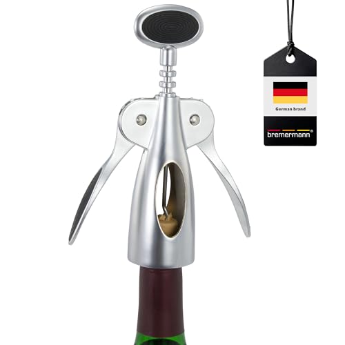 bremermann Sacacorchos, sacacorchos de palanca, aleación de cinc, mango Soft Touch