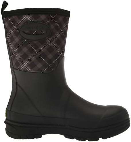 Western Chief Women's Polarprene Mid Boot Snow, Plaid Black, 6 | Image 5