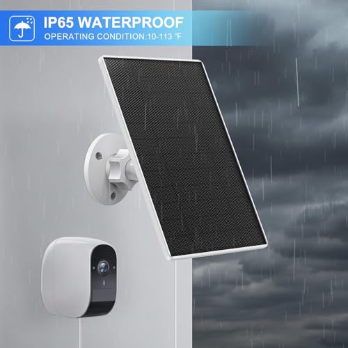 Solar Panel for eufy Camera,6W Solar Panel for Eufy E,2C/2C Pro,2/2Pro,E20/E40,Solo,SoloCam Spotlight,IP65 Waterproof USB-C Solar Panel Charger for Eufy with Micro USB Connector & Rubber Plug