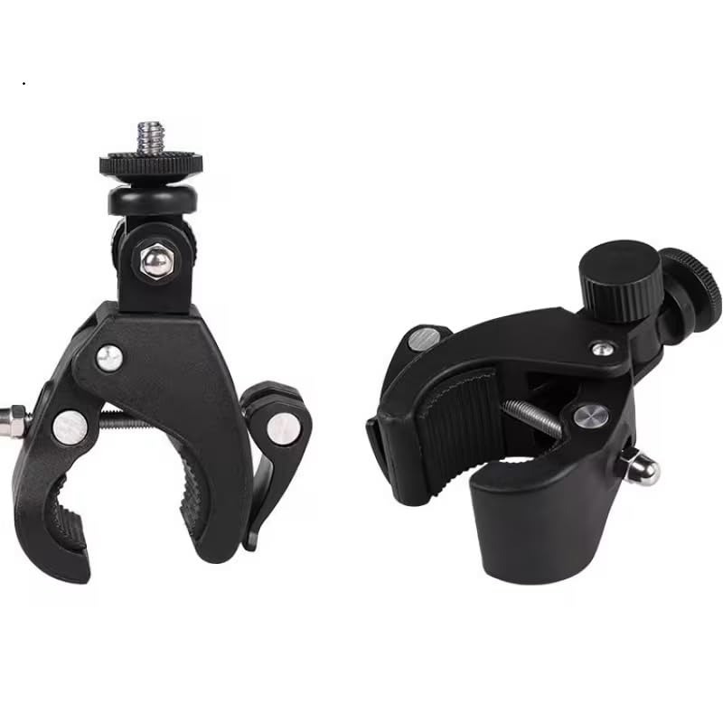 iCare Universal Tube Pole Clamp Mount -Heavy Duty Crab Claw Action Camera Bracket with 1/4" Screw,Bicycle Handlebar Mount,Tripod Gimbal Compatible,Photography &Video Shooting Accessory-image-14