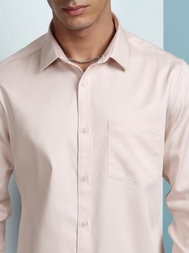 Image of Highlander Men's Slim Fit Formal Shirt | Solid Formal Shirt for Men | Comfortable Fabric | Stylish Design for Everyday Use & Office Wear