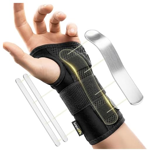 BraceUP Muñequera Tendinitis Muñeca con Férula de Aluminio para Túnel Carpiano - Muñequeras Tendinitis Alivio del Dolor de Tendinitis por Artritis (S/M, Mano Izquierda)