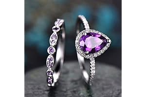 925 Sterling Silver Shining Amethyst Ring