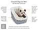 Snoozer Center Console Dog Car Seat - Middle Console Dog Bed, Car Seat for Pets, Cats & Small Dogs Under 12 Lbs, Harness Attachment Included - Large, Black with Cream Sherpa