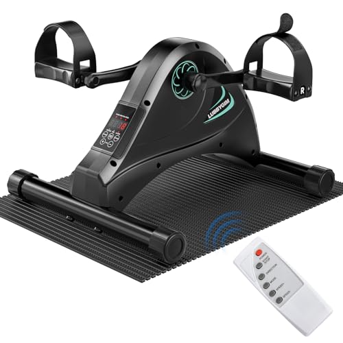 LUBBYGIM Mini Exercise Bike, Under Desk Bike Pedal Exerciser for Seniors & Physical Therapy,...