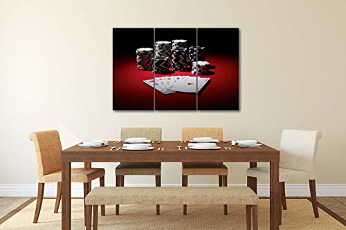 Royal Flush Pokers And Pictures Print On Canvas Wall Artwork Modern Photography Home Decor Unique Pattern Stretched And Framed 3 Piece #TOP2