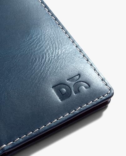 Image of DailyObjects Deep Navy Log Bi-Fold Leather Wallet
