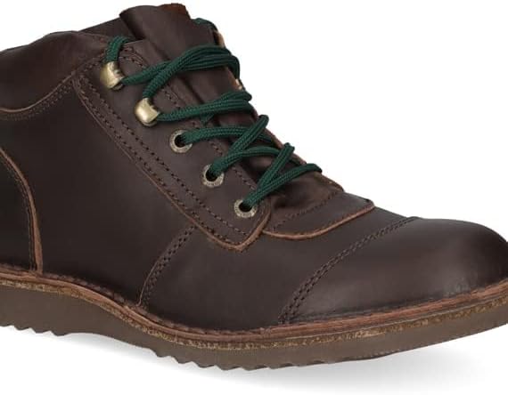 JIM GREEN Men's African Ranger Boots Lace-Up Water Resistant Full Grain Leather Work or Hiking Boot