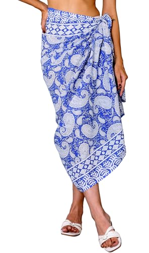 Rastogi Handicrafts 100% Cotton Block Print Sarong Swimsuit Wrap Cover