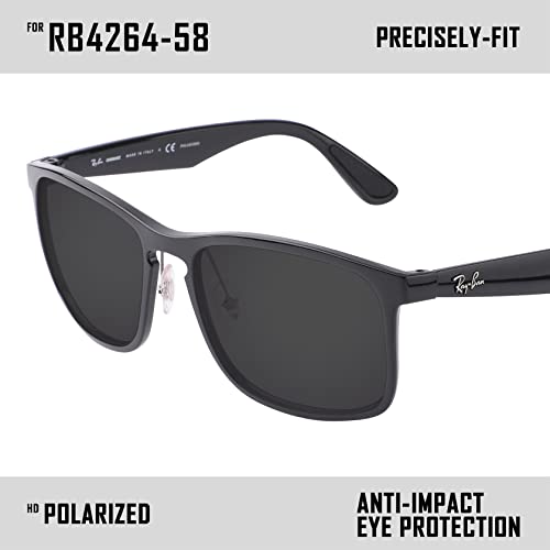 Image of Polarized Replacement Lenses for Ray-Ban Chromance RB4264 58mm Sunglass