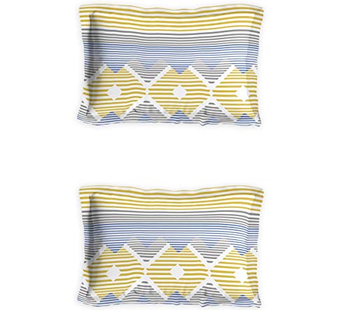 Image of DDECOR - Vibrance 100% Cotton Fitted Bedsheet with 2 Pillow Covers, King Size, Multi