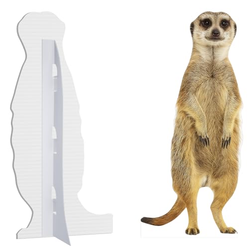 Image of Meerkat 6FT Life Size Cardboard Cutout, Animal Standup, 1 PC | Animal Standup for Events, Party Decorations, Birthday Celebrations, Photo Booth Props, Home & Office Decoration