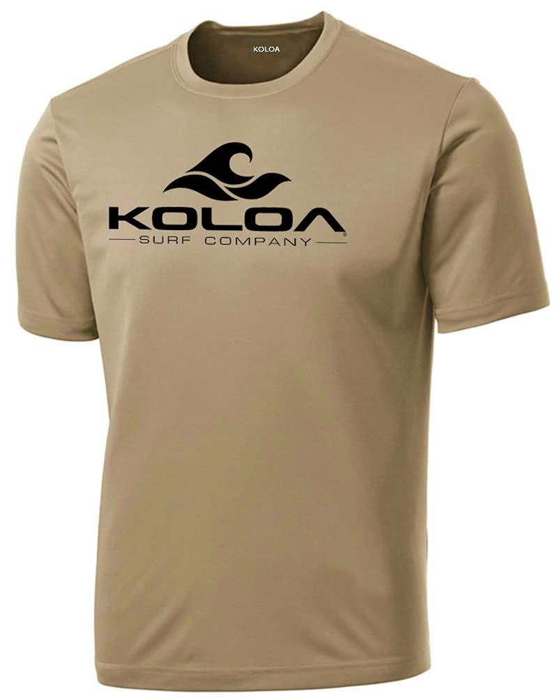 Joe's USA Koloa Surf Co. Wave Logo All Sport Training T-Shirt -3XL Tall-Sand