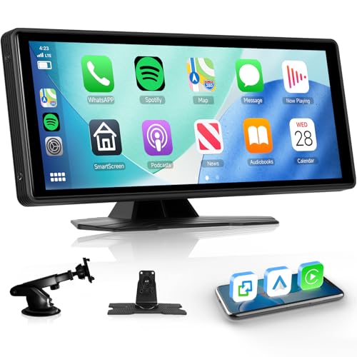 Pantalla portátil de auto 10.26” con CarPlay inalámbrico miniatura 1