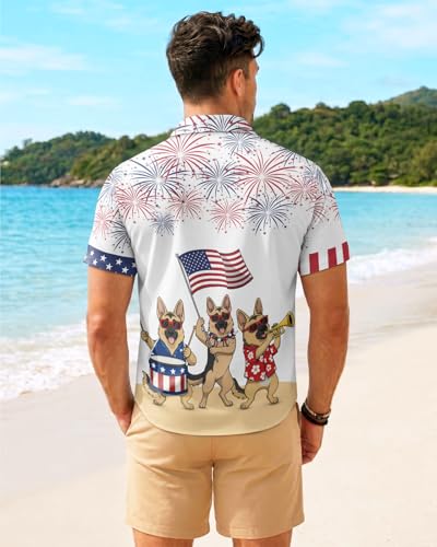 Image of 99TIMORO Fathers Funny Mens Hawaiian Shirt, Movie Button Down Short Sleeve Top, Father Day Summer Gifts