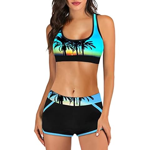Tankinis Mujer - BañAdores Curvy Mujer BañAdores Surf CláSico Basic Tankinis Temperamento Bikini Traje BañO Moldeador BañAdor Arena Mujer Cover