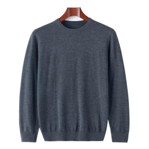 Men's Round Neck Knitted Wool Sweaters Solid Long Sleeve Slim Fit Thin Casual Base Pullover Jumper3
