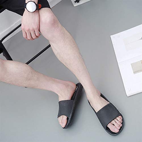YXCKG Men's Slippers Massage Slippers for Shower Womens Men Foot Acupressure Sandals, Ladies Slipper, House Shoes Summer Beach Pool Soft Bottom Slippers (Color : Black, Size : EUR39)3