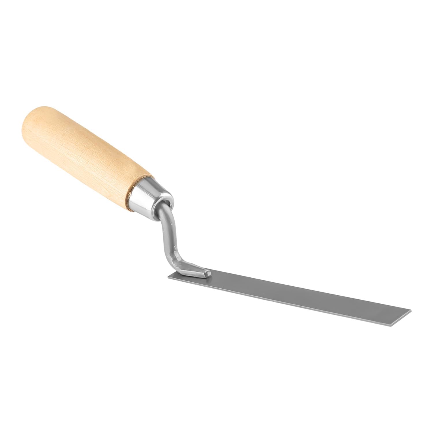 Wellrun Pointing Trowel Brick Jointer,Stainless Steel Finger Trowel with Wooden Handle for Pointing Mortar,Cement Tool for Bricklaying,Tiling,Patio Slabs,and DIY Projects