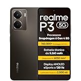 realme P3 5G Smartphone 12+512 GB, Processore Snapdragon 6 Gen 4 5G, Batteria titanica da 5260mAh,Ricarica rapida da 45W, AMOLED da 120 Hz, Luminosità di picco a 2.000 nit, IP69, Grigio rr