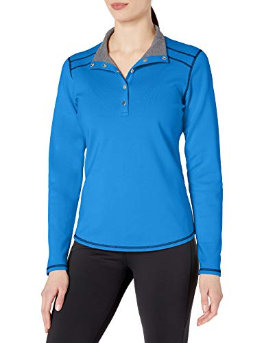 Cutter & Buck Women's 50+ UPF Stretch Evergreen Reversible Snap Placket Pullover, Digital a, X-Large