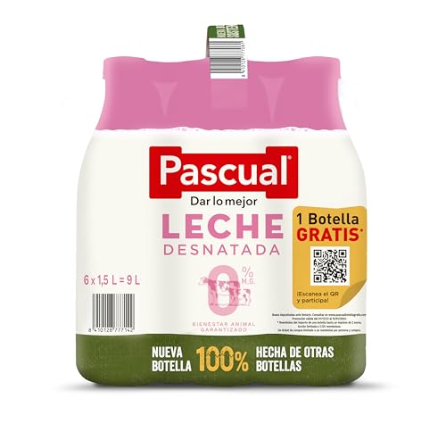 Pascual- Leche desnatada Bienestar Animal. Formato 6 x 1,5 L.