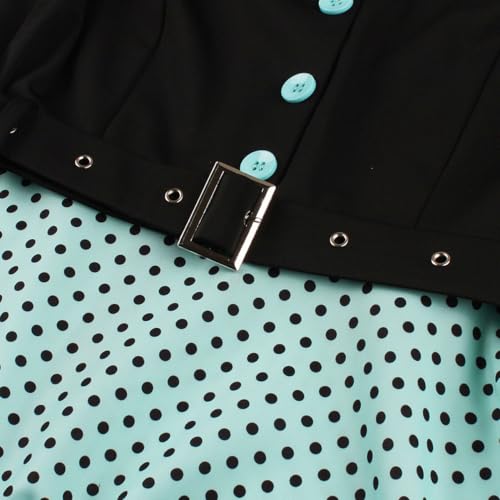 Robe rockabilly années 50 à pois chic pour soirée et bal - 7