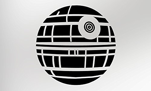 Image of Star Wars Death Star - (Black) Vinyl Decal Sticker (Pack of Two)