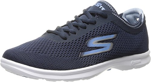 Skechers Performance Womens Go Step-Sport Walking Shoe,Navy/White,6.5 M US