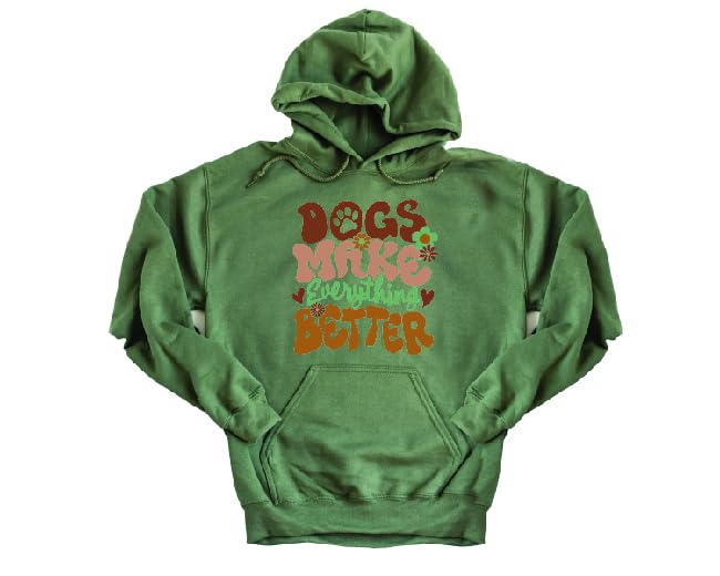 Dogs Make Everything Better: A Sweatshirt that Rules the Hearts of Dog Lovers! Adding a Splash of Style to Your Wardrobe, this Unique Collection Brings the Warmth and Love of Your Furry Friends Closer4