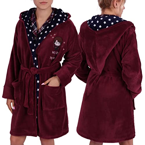 Bata de color burdeos y azul marino de estrellas HARRY POTTER XS