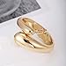 GREICHFAN Golden Chunky Waterdrop Bangle Bracelets Minimalist Bracelets Bangle for Women