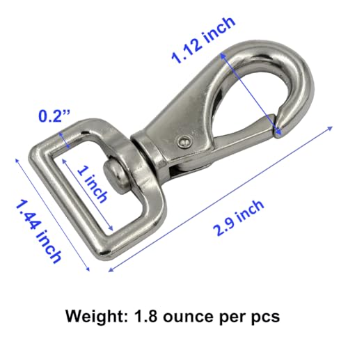 image for DGOL 5 packs Metal Heavy Duty 1 inch Large Size Trigger Swivel Eye Bol