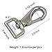 DGOL 5 packs Metal Heavy Duty 1 inch Large Size Trigger Swivel Eye Bolt Snaps Fastener Horse Blanket Clips Clasp Webbing Belt Spring Hooks Length 2.9 inch