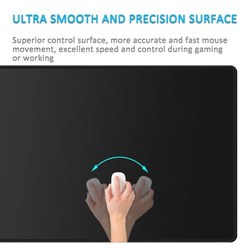 Image of LL-COEUR XXL Black Mouse Pad Gaming Keyboard Mat Laptop Office Desk Mat (1200 x 600 x 3 mm)