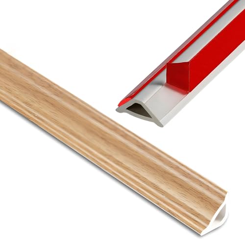 Moldura de esquina interior autoadhesiva, borde en forma de L para techos y paredes, fácil de instalar, flexible para un acabado suave, paquete de 6