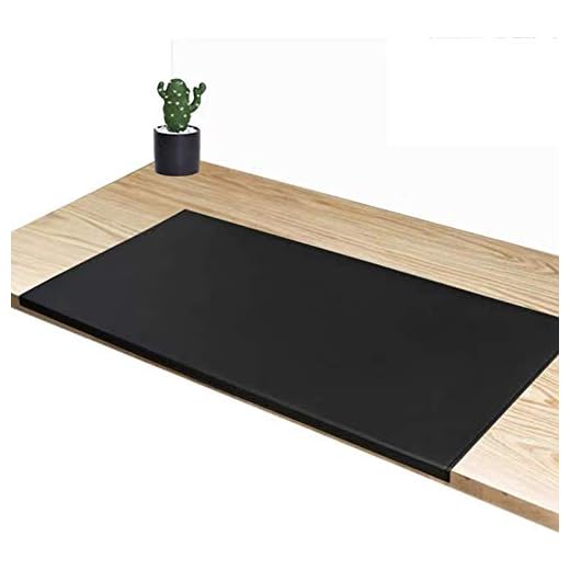 Stor skrivbordsdyna vattentät PU-läder musmatta halkfri skrivbordsmatta kantskydd för skrivbordsskydd, datortangentbord, PC och bärbar dator, svart, 70 x 40 cm