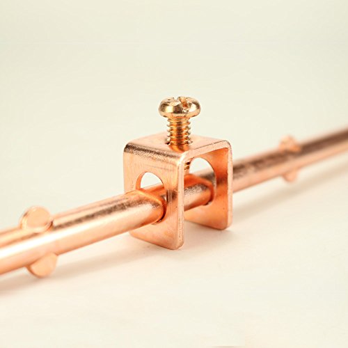 Skywalker - 4Ft Ground Rod With Attached Wire Clamp | Copper Grounding Rod Protects Electric Fences, Antennas, Generators, Satellite Dishes #TOP4