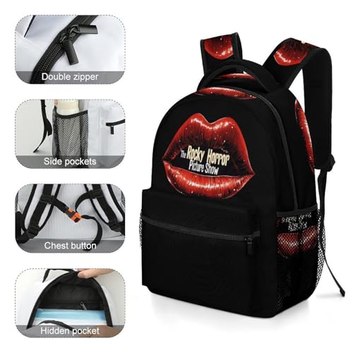 The Rocky Horror Picture Show Funny Backpack Casual Daypack Lightweight Shoulders Bag for Men Women Cute Print4