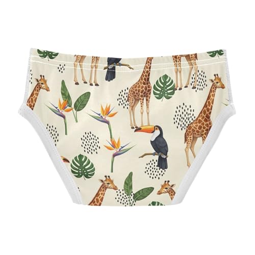 CHIFIGNO Cute Giraffe Beige Boys' Briefs Cotton Boy Underwear Printed Soft Brief Underwear2