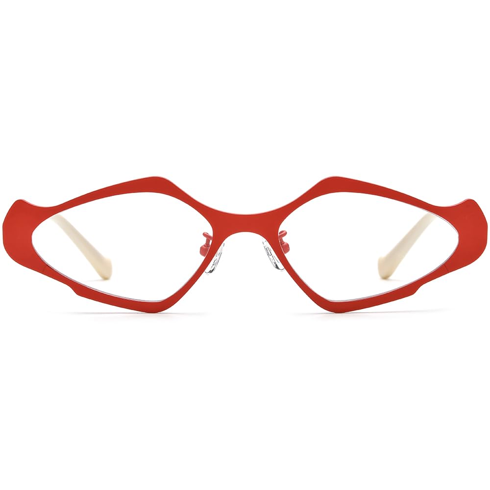 FONEX Colorful Pure Titanium Glasses Frame Women Retro Round Eyeglasses