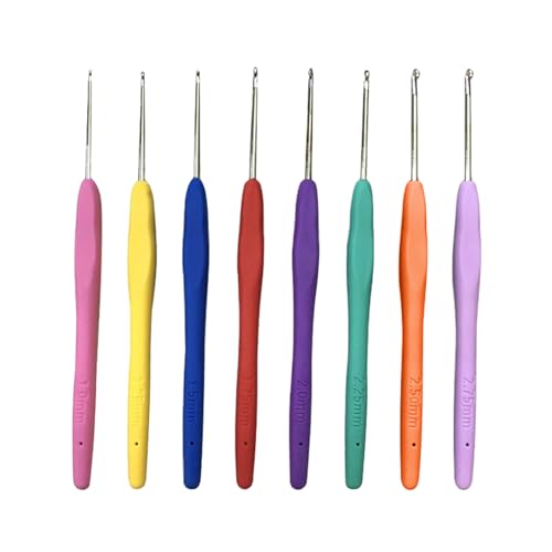 Uncinetto, Uncinetti Ergonomici, Kit Uncinetto, Uncinetti, Uncinetto Set, Ucinetti Misti, 8 Pezzi Uncinetto Ergonomico, Crochet Hook, Set Uncinetti, Uncinetti Set, Crochet Kit, Aghi Uncinetto