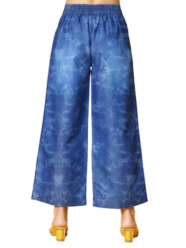 Image of NOVIO Cotton Blend Women Mid Rise Fashion Palazzo for Women