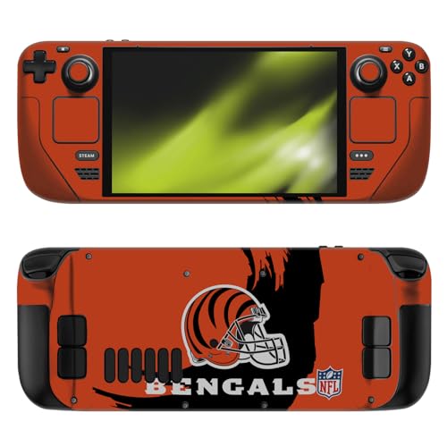 Skin vinyle Cincinnati Bengals anti-rayures et sans bulles pour Steam Deck OLED